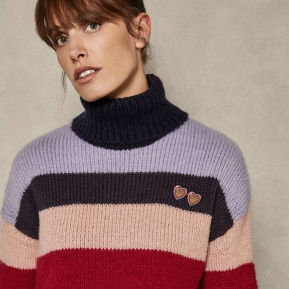 Ted Baker Mohair Striped Knit Sweater - Picture 2 of 9